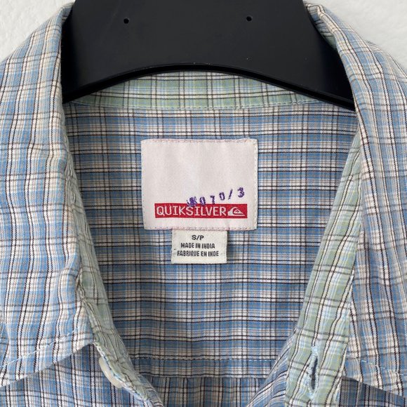 QUICKSILVER - Vintage Men's Button Up Short Sleeve, Blue, Small - Picture 3 of 7